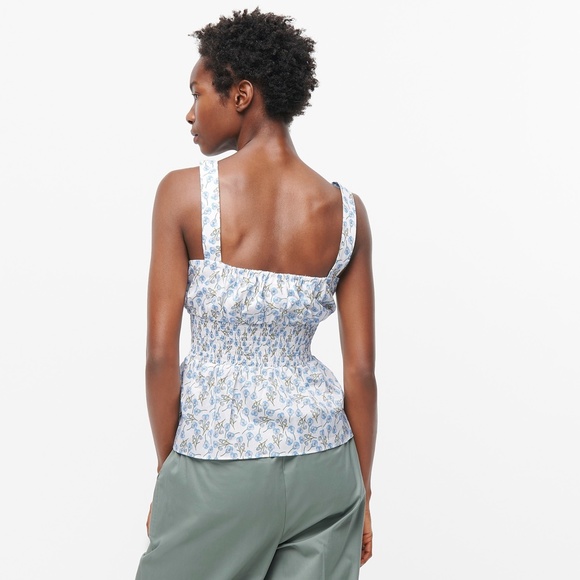 NWT J Crew Smocked Waist Top in Liberty Rose Floral - Picture 6 of 6